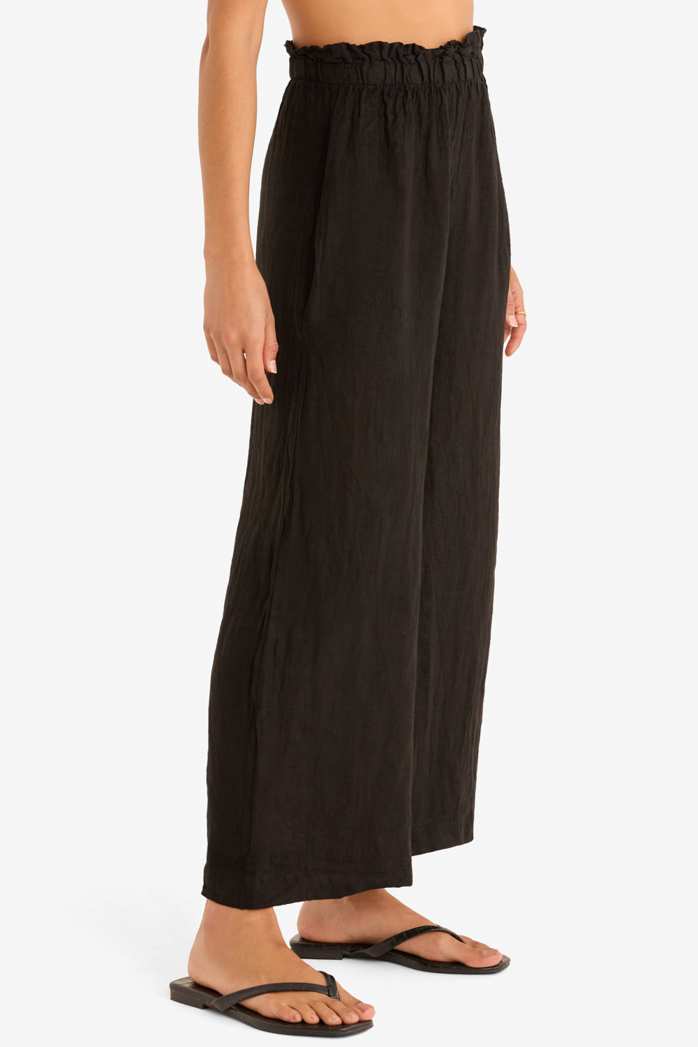 The Arches Linen Pant in Noir