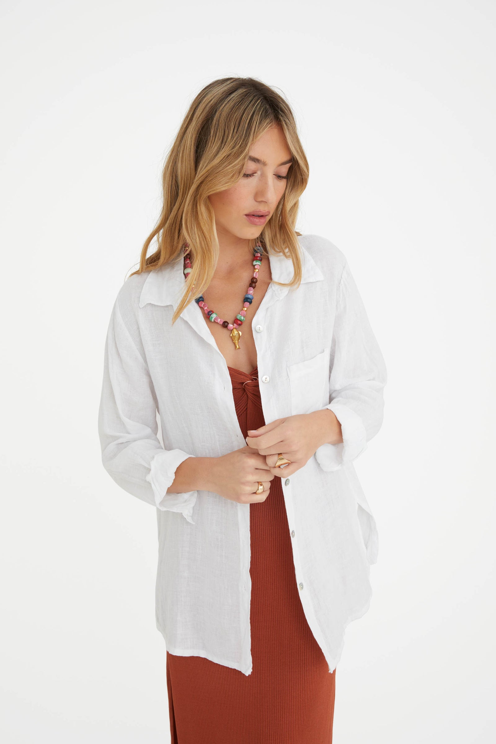 The Playa Linen Shirt in White