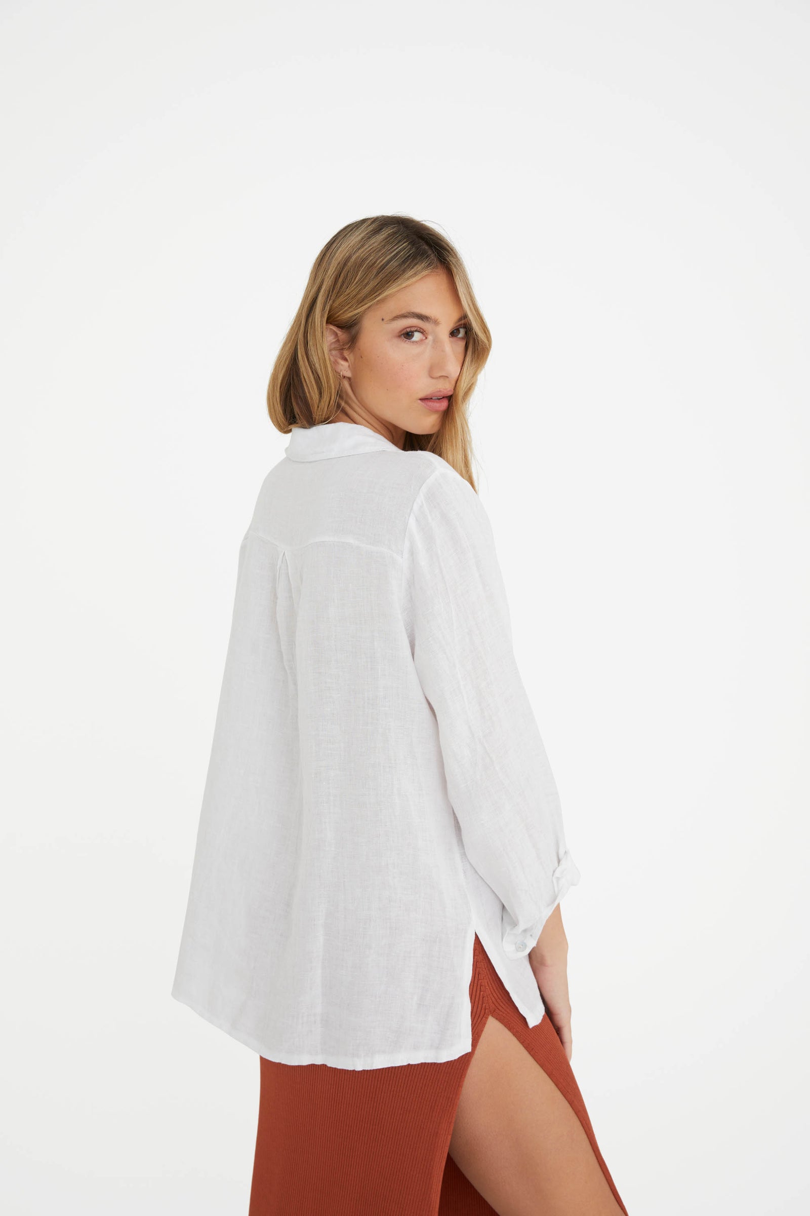 The Playa Linen Shirt in White