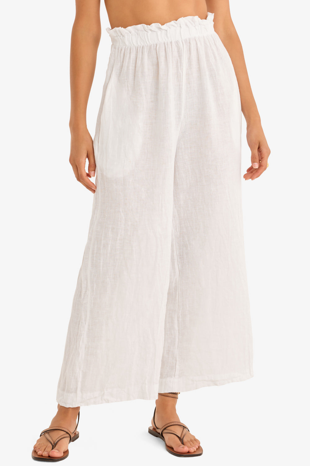 The Arches Linen Pant in White
