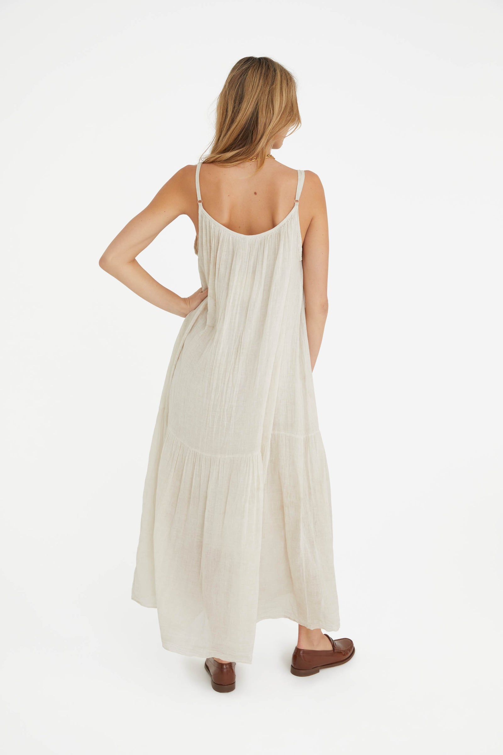 The Lyla Dress in Beige