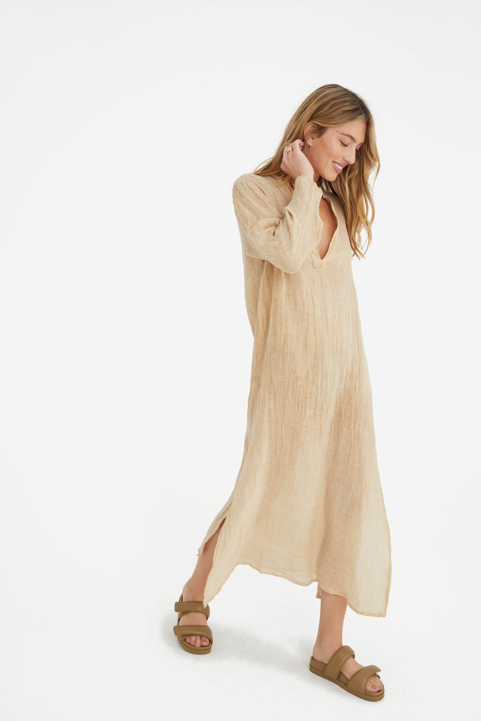 The Maxine Dress in Camello