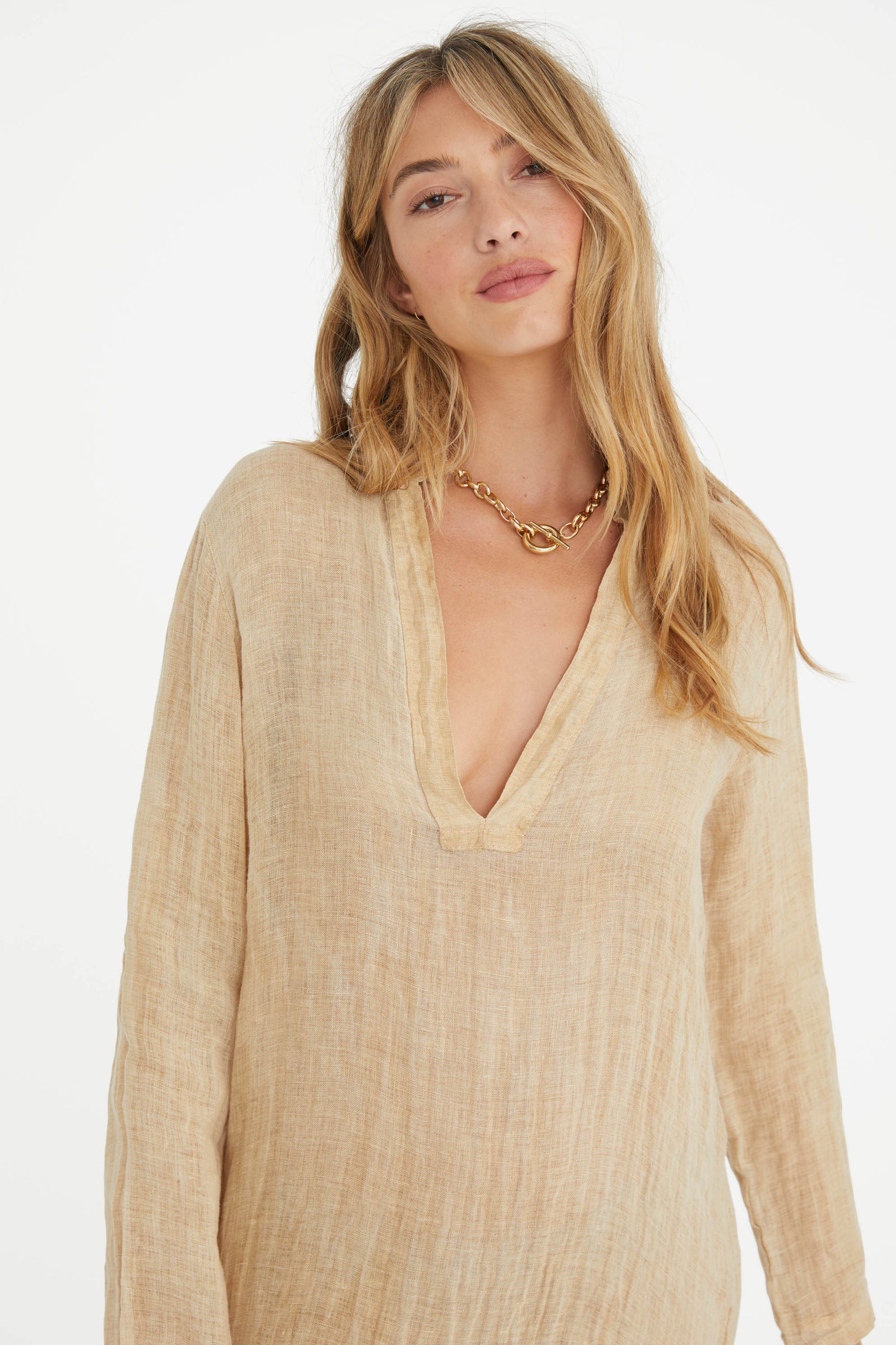 The Maxine Dress in Camello