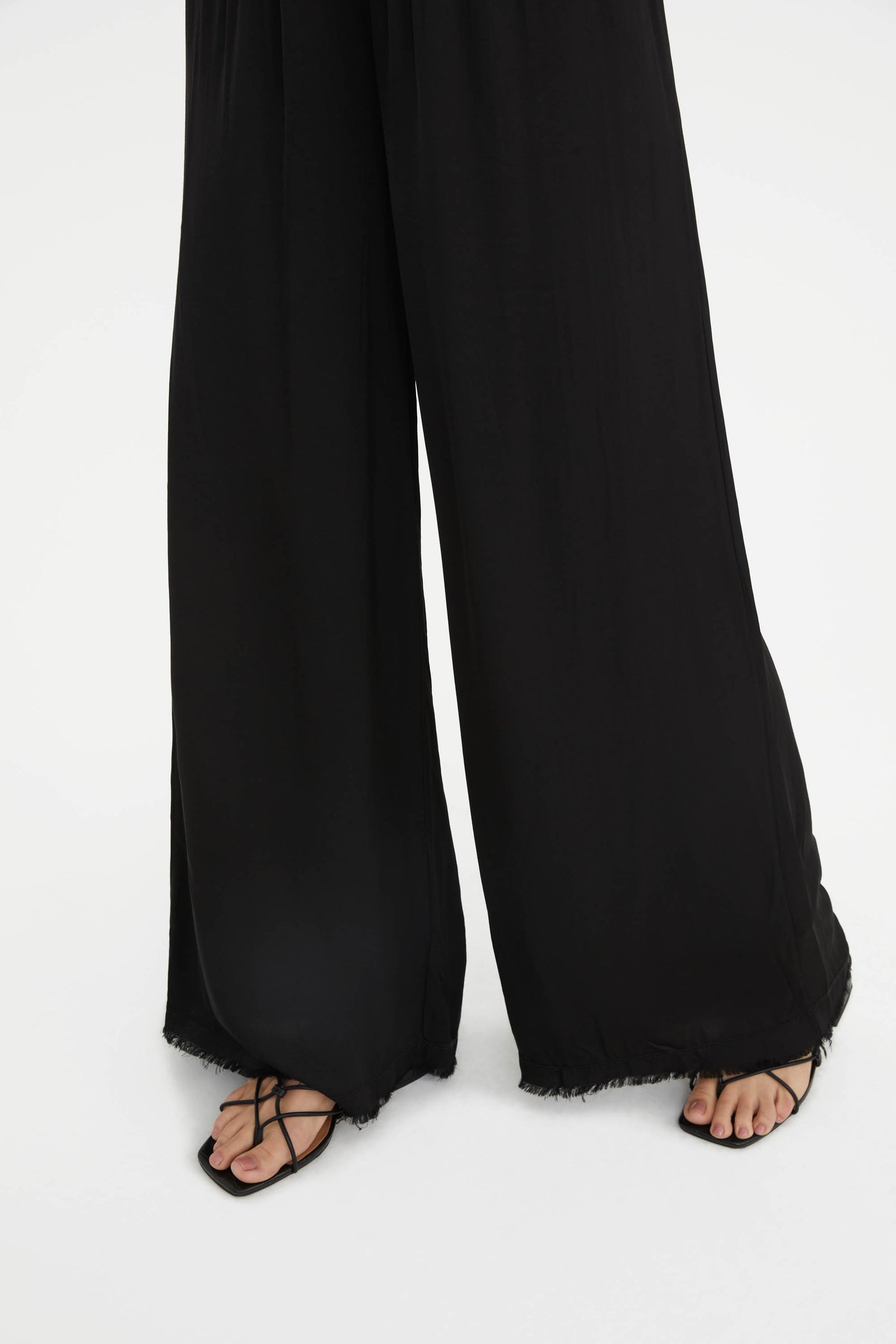 The Rising Satin Pants in Black