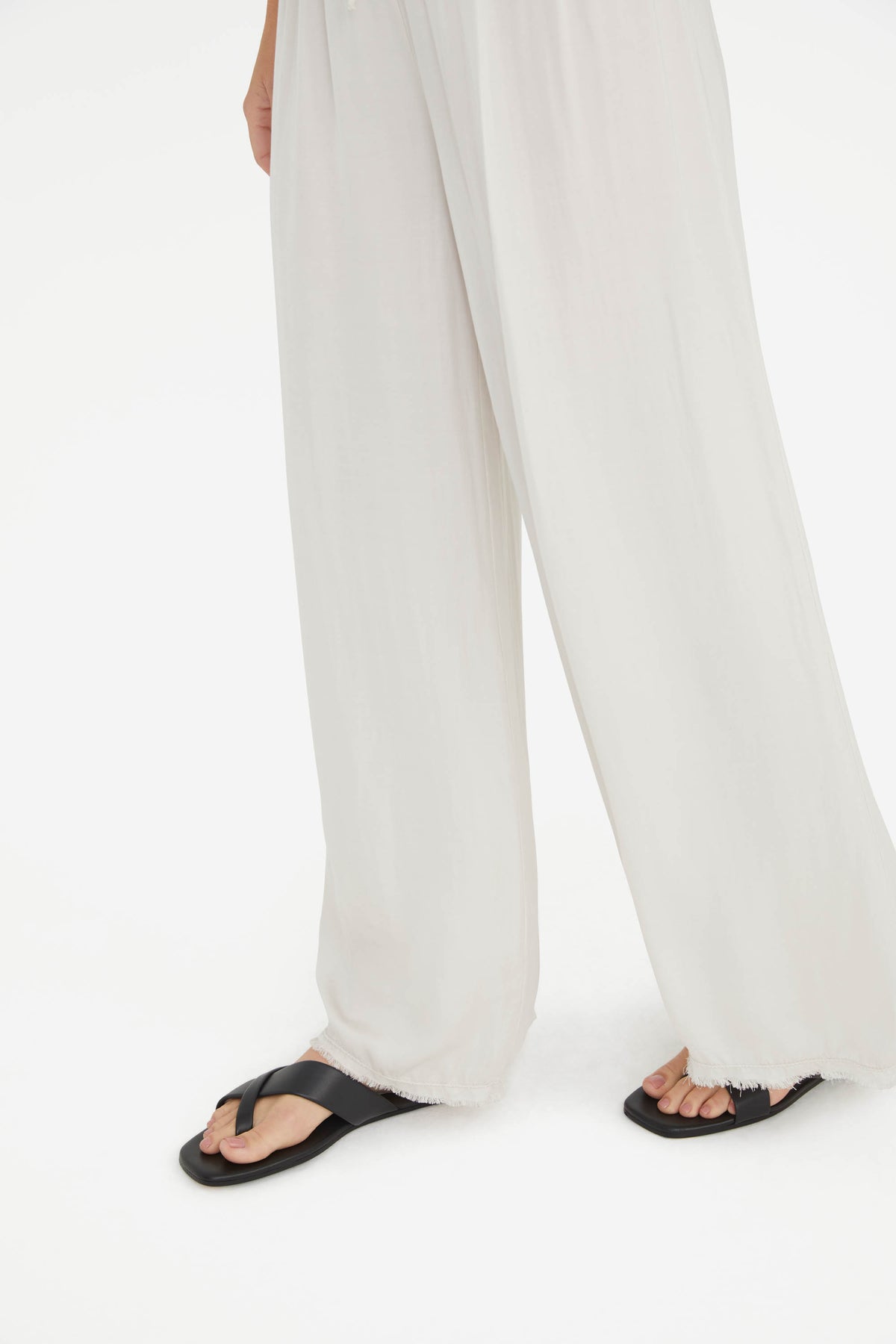 The Rising Satin Pants in Beige