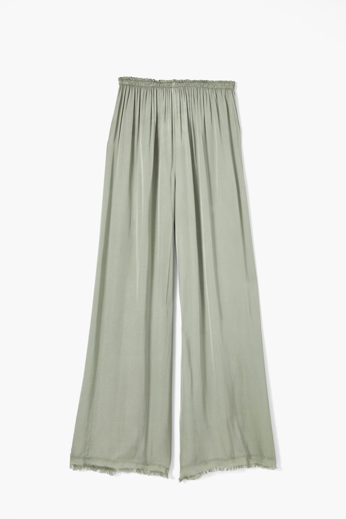 The Rising Satin Pants in Sage