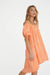 The Sabrina Linen Dress in Coral